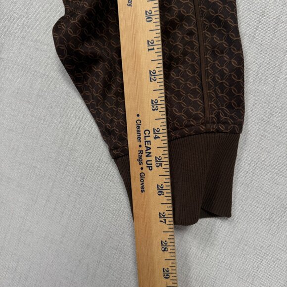 ENYCE Zip Track Jacket Brown Monogram Logo Full Zip Retro Style Size XXL - Picture 14 of 16